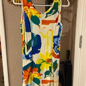 JAM's World White, Floral Sun Dress w/pockets - Size 7/Sm